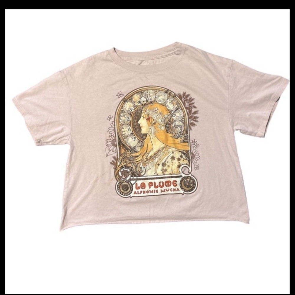 Cold Crush Cropped Pink‎ La Plume Women’s Size Medium Tee